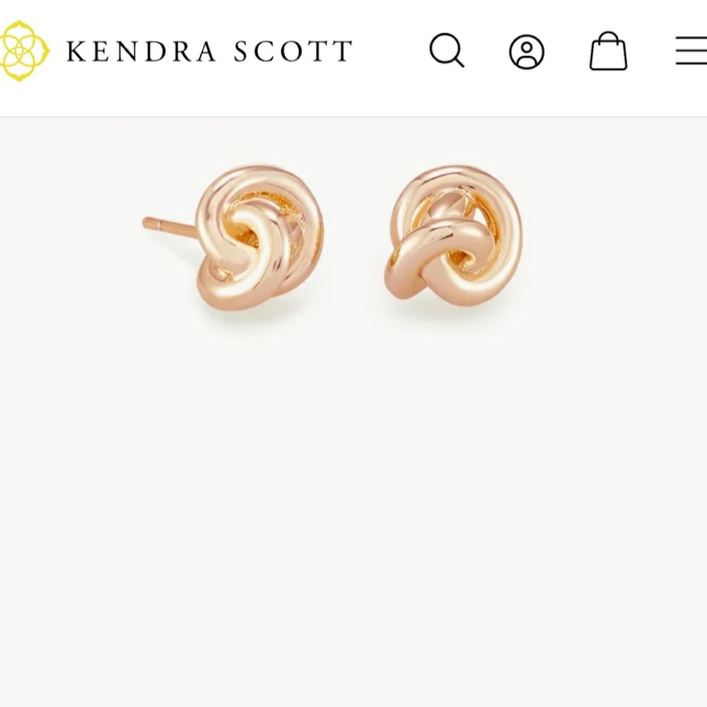 Kendra Scott Presleigh Love Knot Stud Rose Gold Earrings